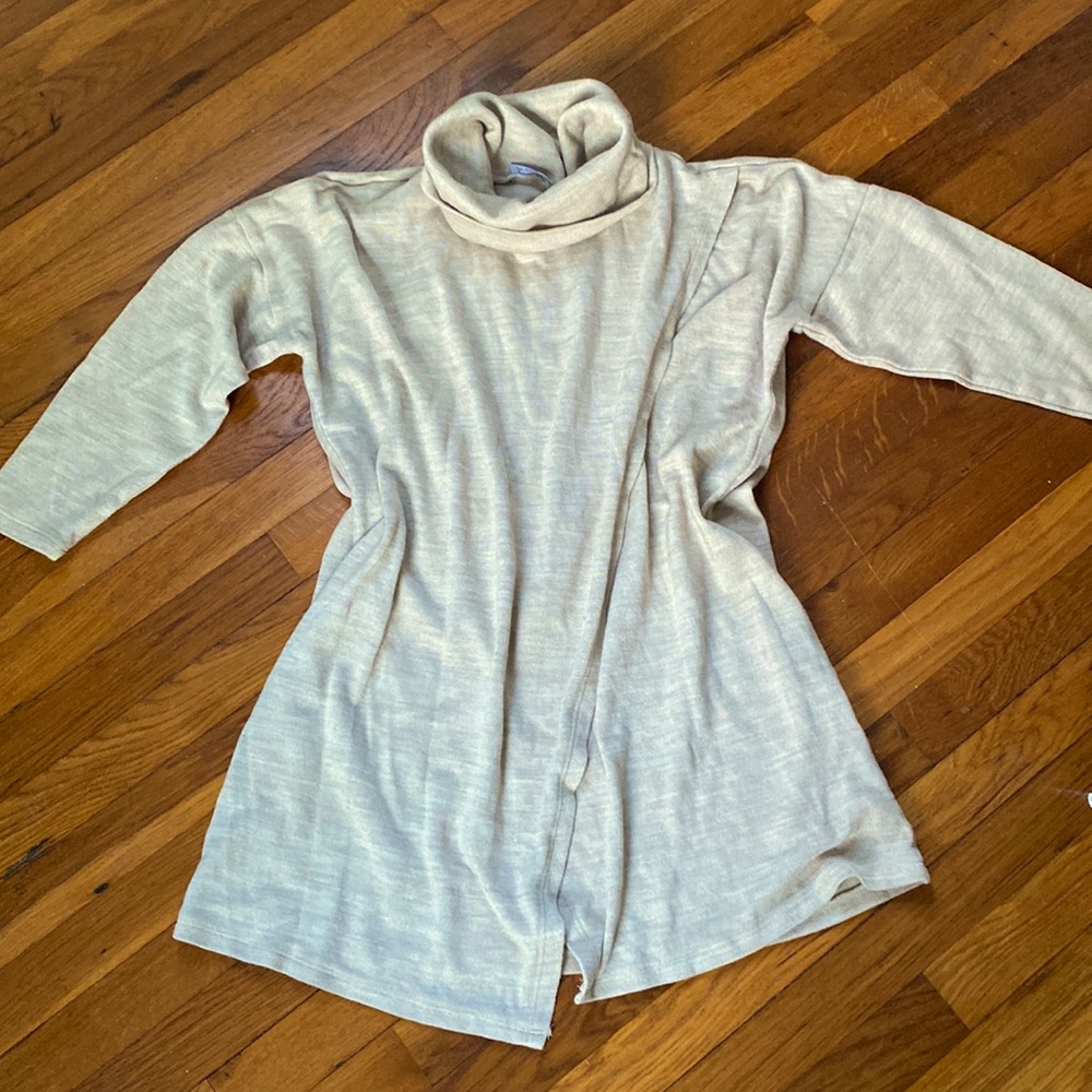 Wrap cowl neck sweater Oatmeal